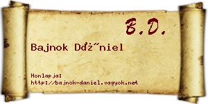 Bajnok Dániel névjegykártya